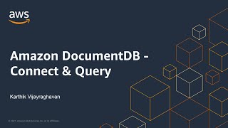 Amazon DocumentDB 3 of 3  Connect amp Query [upl. by Ecnaralc]