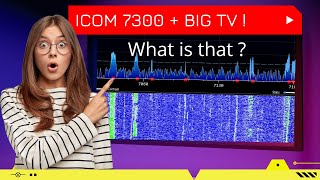 HAM Radio Logging N1MM Big Screen Spectrum Display ICOM IC 7300 [upl. by Aiela]