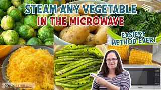 Steam ANY Vegetable In The Microwave easiest method ever [upl. by Martita]