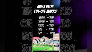 🥺AIIMS DELHI CUTOFF MARKS OF 2024🫣aiimsdelhi neet2024 aiims cutoffmarks latest trending reel [upl. by Fabrin]