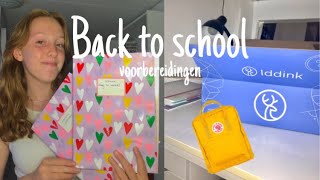 BACK TO SCHOOL VOORBEREIDINGEN ✰ boeken kaften schooltas etc [upl. by Aihtiekal]