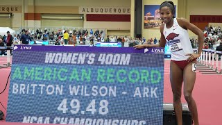 Britton Wilson Breaks NCAA 400m Record in 4948 [upl. by Leandro]