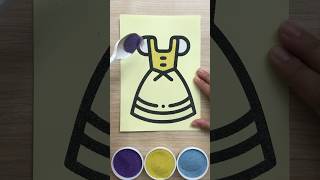 Princess dresses sandpainting coloring princess sandart relaxingpainting satisfyingpainting [upl. by Anyat]