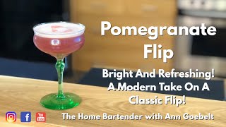 Pomegranate Flip  How to make a Gin Cocktail with Egg [upl. by Corb]