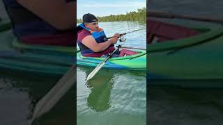 Kayak fishing in lake manitou giant rockbass and smallmouth fishing  Manitoulin islands [upl. by Luapnhoj732]