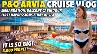 Boarding PampO ARVIA UK’s LARGEST CRUISE SHIP Embarkation amp Cabin Tour Mediterranean Cruise Part 1 [upl. by Yelrebmyk121]