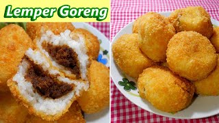 Resep Lemper Goreng Abon  Enak dan Gurih [upl. by Adnylem2]