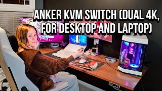 ULTIMATE Work amp Gaming Setup Anker KVM Switch Dual 4K For Desktop and Laptop UNBOXING [upl. by Akkim]