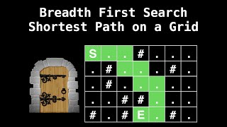 Breadth First Search grid shortest path  Graph Theory [upl. by Alsworth]