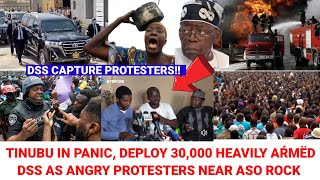 Téñsìon In Abuja As Angry Protesters Set To Overthrow Tinubu DSS Càptùre Leader Video [upl. by Anivlek]