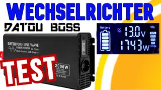 DATOU BOSS 12V230V 2000W 4000W Inverter Wechselrichter Test Wohnmobil Solaranlage Balkonkraftwerk [upl. by Nalyac]