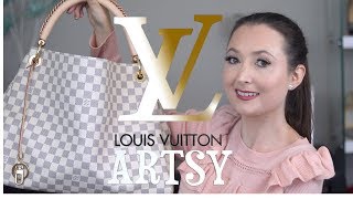 Louis Vuitton Artsy Damier Azur Handbag Review [upl. by Aiam]