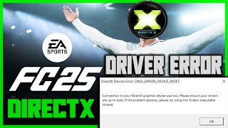 FC 25  Directx Device Error DXGIERRORDEVICERESET  Come risolvere lerrore su FIFA 25 [upl. by Ewens]