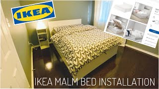 IKEA MALM Queen Size Pull Up Storage Bed Self Installation  Detailed [upl. by Yerahcaz]