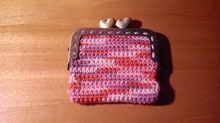 Como hacer paso a paso un Monedero con boquilla cuadrada a ganchillo o crochet [upl. by Neelyt567]