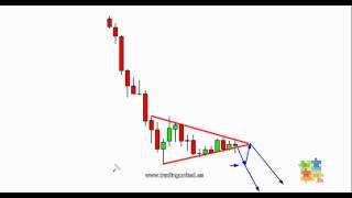 Curso de Forex  Patrones Graficos de Continuidad de Tendencia  8 de 14  Banderin Bajista 1 [upl. by Fotzsyzrk338]