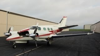 Beechcraft Duke BE60 Flight KJYO  KBUY Perfect Landing [upl. by Tterraj35]