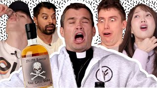 1 MILLION SUB SPECIAL English People try Naga Chilli Vodka [upl. by Ymmac]