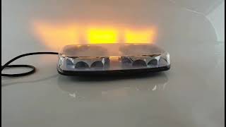 Magnetic Mount Mini Clear Amber Flashing LED Light Bar BOW9992153 [upl. by Yunick]