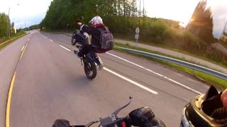 Derbi Senda 50 loooooong wheelies [upl. by Airdnazxela]