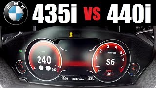 2017 BMW 440i B58 vs 2014 BMW 435i N55 Acceleration 0200 kmh [upl. by Aisiat]