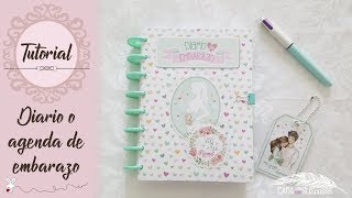 ¡IMPRIMIBLES GRATIS Agenda o diario de embarazo tipo Happy planner [upl. by Maggio848]