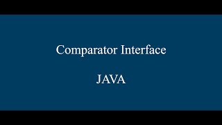 Comparator Interface  Sort a List of Objects Java ComparablevsComparator [upl. by Winston]