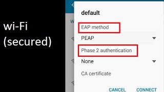 WiFi Secured with EAP method  Phase 2 authentication  CA certificate [upl. by Debra]