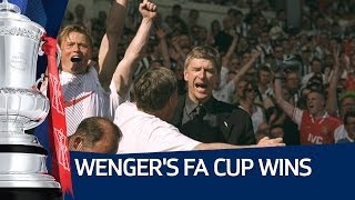 ARSENE WENGERS FA CUP WINS Highlights of Arsenals 4 Final wins under Wenger [upl. by Hsejar]