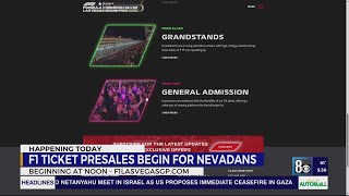 F1 ticket presales begins for Nevadans [upl. by Lesig]