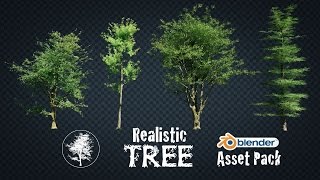 Realistic Tree Asset Pack  for Blender 3D [upl. by Ahsemit]