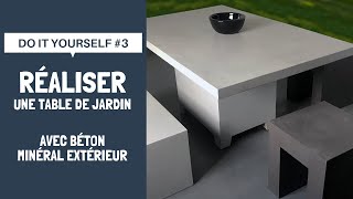 Do It Yourself 3  Réalisez une table de jardin avec Béton Minéral Extérieur [upl. by Fisken]