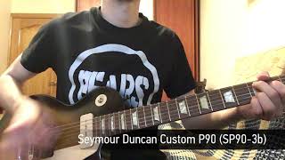 Comparison of P90 pickups GibsonSeymour Duncan Kent Armstrong [upl. by Marrin]