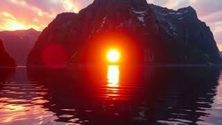 10 HOURS of AI GENERATED SERENE FJORD SUNRISES [upl. by Laikeze468]