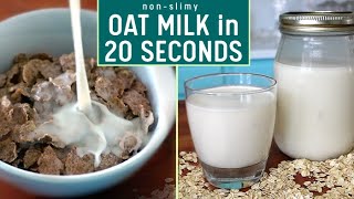 How to Make Oat Milk at Home not Slimy and with Secrets  The Frugal Chef [upl. by Eenimod]