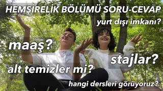 HEMŞİRELİK BÖLÜMÜ SORUCEVAP❓ alt temizlememaaşstajdersleryurtdışıgörevlerikan korkusu ✨📚 [upl. by Atel]