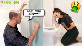 HAVING MORNING SICKNESS THEN PASSING OUT PRANK ON BOYFRIEND [upl. by Delcine]