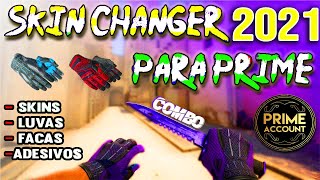 SKIN CHANGER PARA CSGO PRIME 2021 INDETECTÁVEL Skinsfacasluvasadesivos  TUTORIAL ANTI VAC [upl. by Yrot]