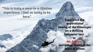 Mt Everest Overview 4K Helicopter Tour 8000 meter peaks Everest Cho Oyu Lhotse Makalu [upl. by Aran]