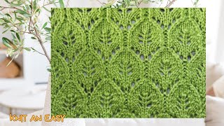 Create Stunning Knitted Pieces with the Lace Leaves Stitch [upl. by Enymzaj]