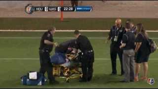 Ali Krieger  Injury vs Houston Dash Stretchered off [upl. by Ereynihc]