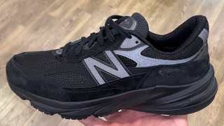 New Balance 990v6 Triple Black Made in USA Shoes [upl. by Kirima111]