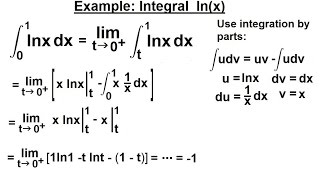 Calculus 2 Improper Integrals 9 of 16 Integral lnx [upl. by Hobbie]