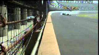 IndyCar driver Simona de Silvestro crashes at Indy 500 practice [upl. by Adnorhs]