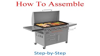 How to assemble Blackstone 36 inch griddle cooking station Model 1820 [upl. by Beauchamp]