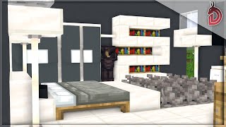 COME FARE UNA CAMERA DA LETTO MODERNA E COMPLETA SU MINECRAFT ITA 1201 [upl. by Olecram]