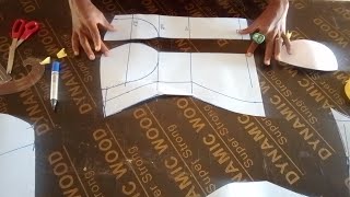 Pattern drafting on how to cut a CORSET TOPBLOUSE [upl. by Alrick]