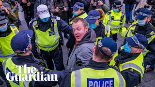 More than 60 arrested in antilockdown protests in London [upl. by Gariepy]