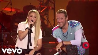 Shakira  Chantaje Feat Coldplay Live at Global Citizen Festival 2017 [upl. by Wilonah]