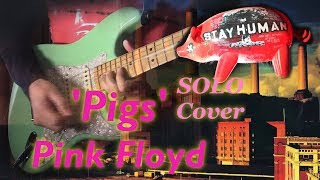 Pink Floyd  Pigs Guitar SOLO Cover Three Different Ones [upl. by Rooke]